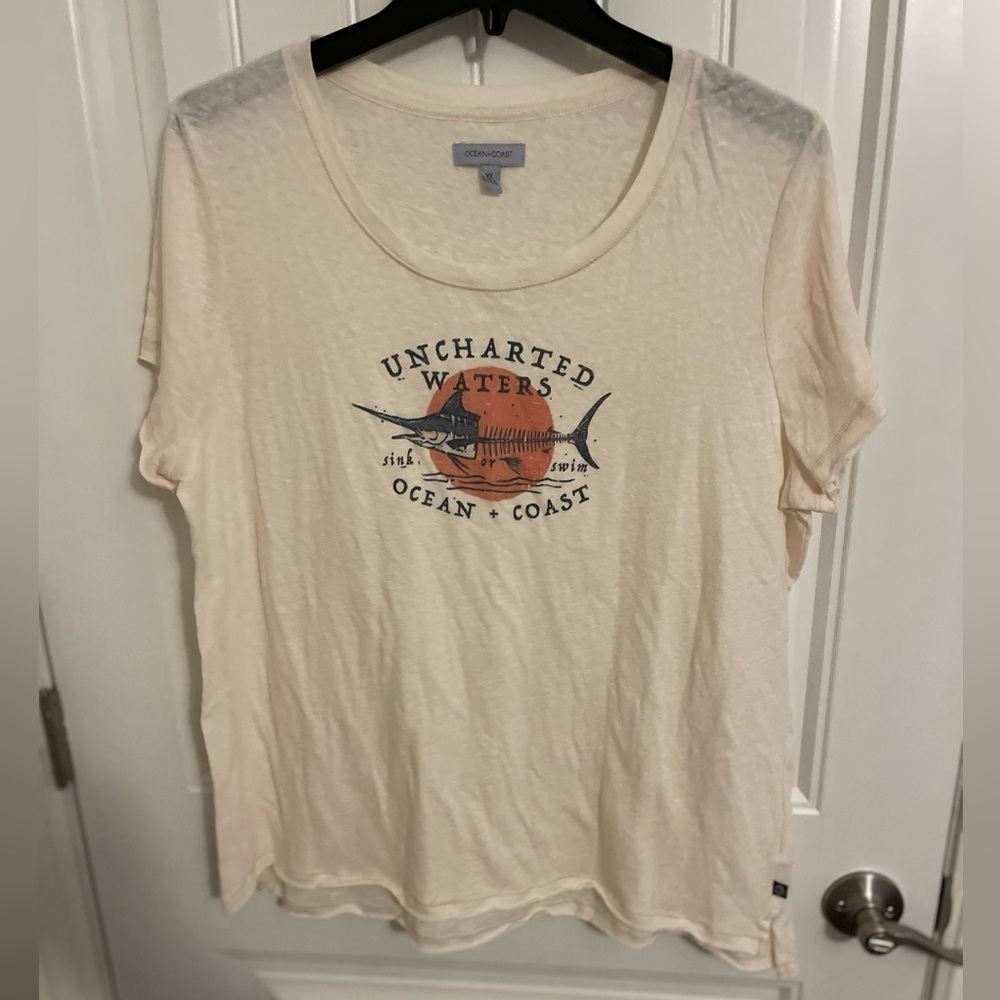 Short sleeve Ocean & Coast t-shirt XL‎ Swordfish uncharted waters sink or swim